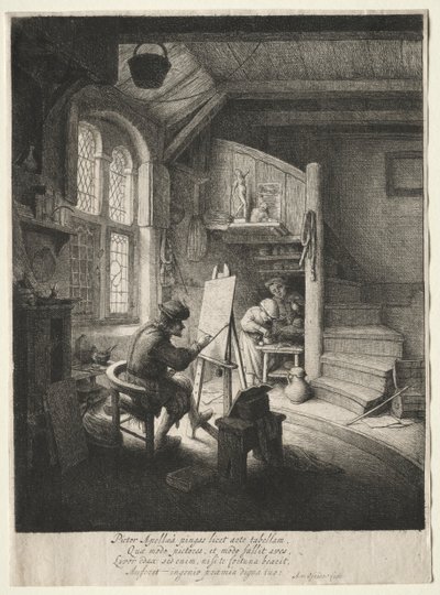 Lo studio del pittore da Adriaen Jansz. van Ostade