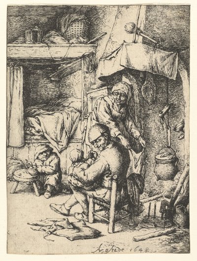 Il pater familias, 1648 da Adriaen Jansz. van Ostade