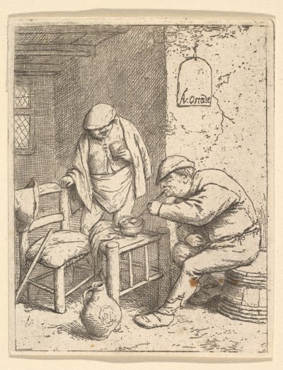 Il Fumatore e il Bevitore, 1682 da Adriaen Jansz. van Ostade