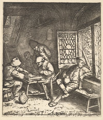 Giocatori di tric trac, 1610-85 da Adriaen Jansz. van Ostade