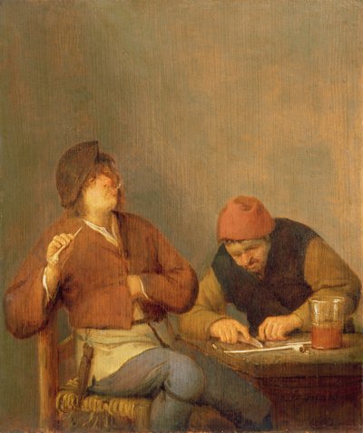 Due fumatori in un interno, 1643 da Adriaen Jansz. van Ostade