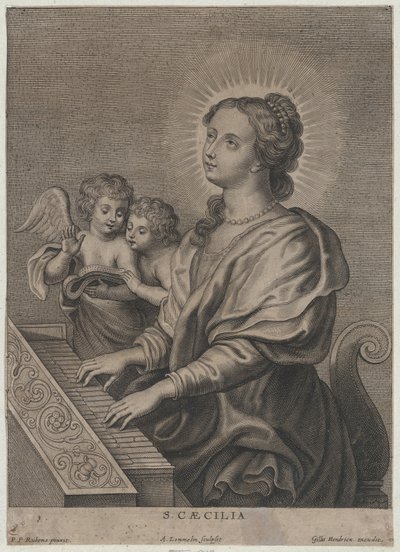 Santa Cecilia che suona l
