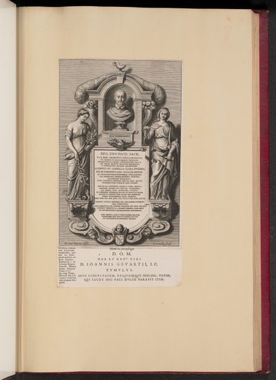 Epitaffio di Claude Jean Gevaert da Adriaen Lommelin after Sir Peter Paul Rubens