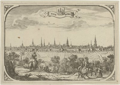 Veduta della città di Amburgo da Adriaen Oudendijck