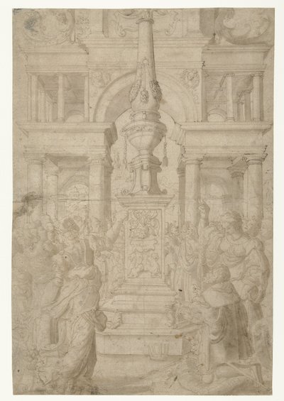 Salomone adora un idolo da Adriaen Pietersz Crabeth