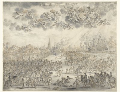 Partenza di Carlo II da Scheveningen da Adriaen Pietersz van de Venne