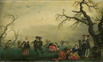Pattinatori sul ghiaccio da Adriaen Pietersz van de Venne