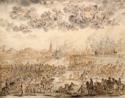 La partenza di Carlo II da Scheveningen da Adriaen Pietersz van de Venne