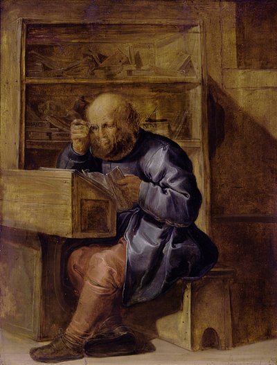 Il correttore Cornelis Kiel al lavoro, prima metà del XVII sec. da Adriaen Pietersz. van de Venne