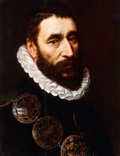 Ritratto di un Uomo con la Barba, busto, che Indossa Gorgette da Adriaen Thomasz Key