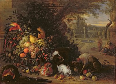 Natura morta in un giardino da Adriaen de Gryef