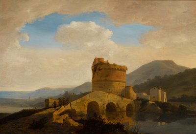 Paesaggio vicino a Roma, con la tomba dei Plautii presso il fiume Aniene da Adriaen van Eemont