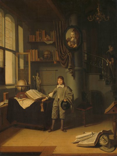 Giovane uomo in uno studio da Adriaen van Gaesbeeck