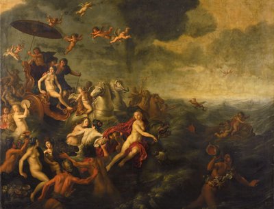 Galatea e Aci (Ovidio, Metamorfosi, libro XIII) da Adriaen van Nieulandt (I)