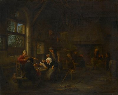 Una scena serale in una taverna, con un violinista da Adriaen van Ostade
