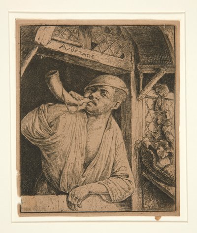 Fornaio che suona il corno da Adriaen van Ostade