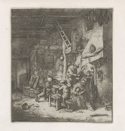 Famiglia di contadini in un interno da Adriaen van Ostade