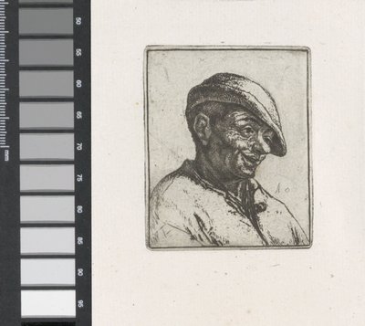 Busto di un contadino che ride da Adriaen van Ostade