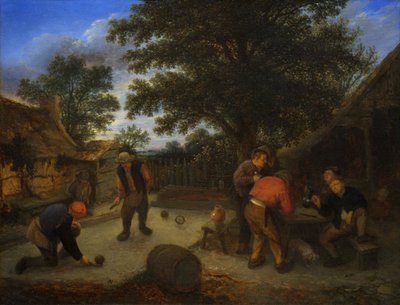 Danese:  Kuglespillerne i krohaven Giocatori di palla nel giardino della locanda da Adriaen van Ostade