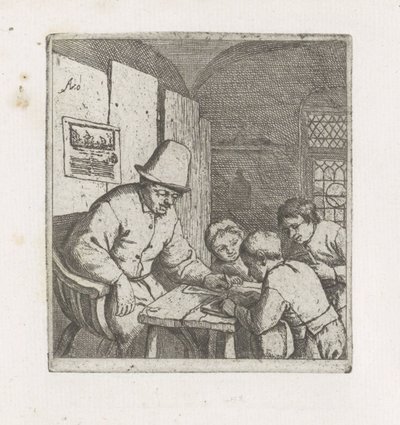 Tre studenti con un maestro da Adriaen van Ostade