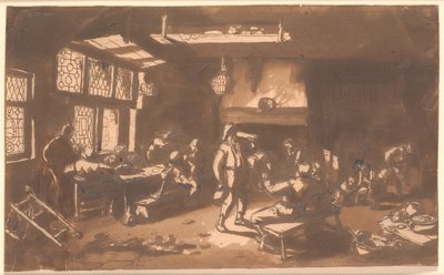 Una locanda con numerosi ospiti da Adriaen van Ostade