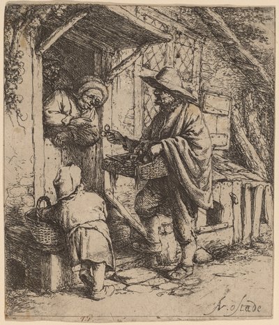 Venditore di occhiali da Adriaen van Ostade