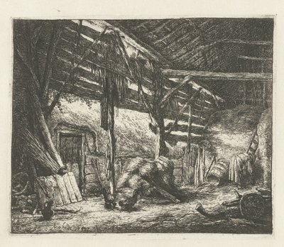 Interno di un fienile De schuur da Adriaen van Ostade