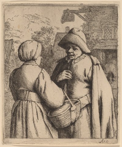 Uomo e donna che conversano da Adriaen van Ostade