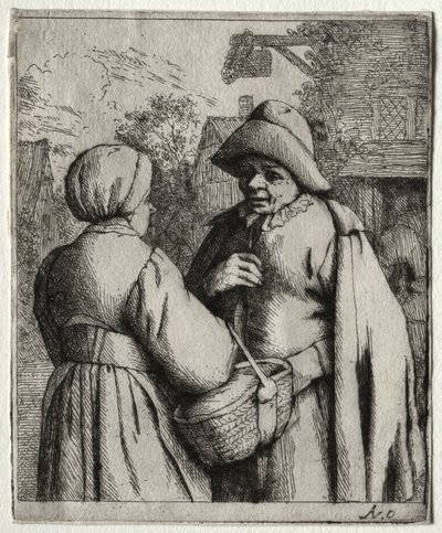 Uomo e donna che conversano da Adriaen van Ostade