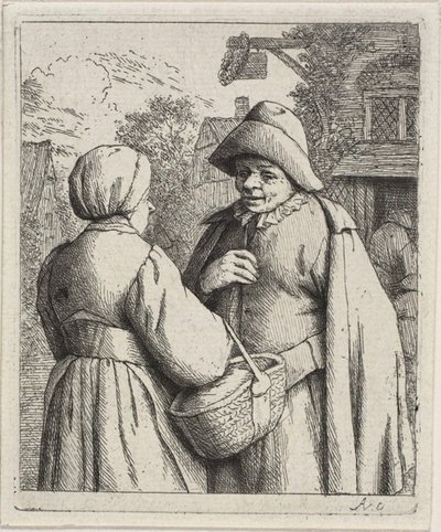 Uomo e donna che conversano da Adriaen van Ostade