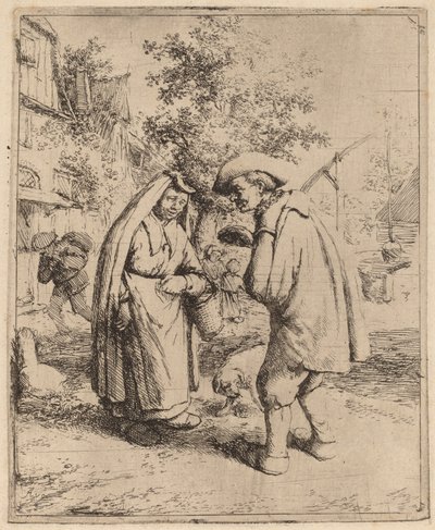 Uomo e donna che parlano da Adriaen van Ostade