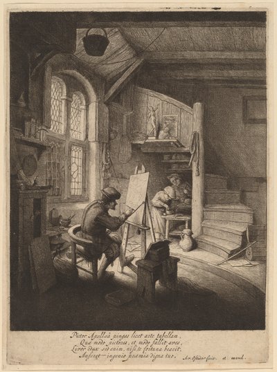 Pittore nel suo studio da Adriaen van Ostade