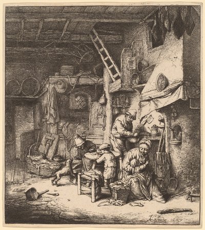 Famiglia di contadini da Adriaen van Ostade