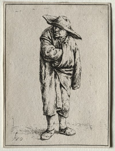 Contadino con la mano nel mantello da Adriaen van Ostade
