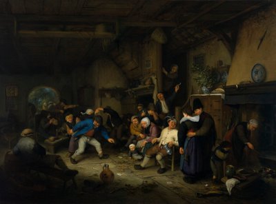 Contadini che ballano in una taverna da Adriaen van Ostade