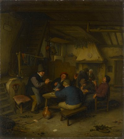 Contadini in una taverna da Adriaen van Ostade
