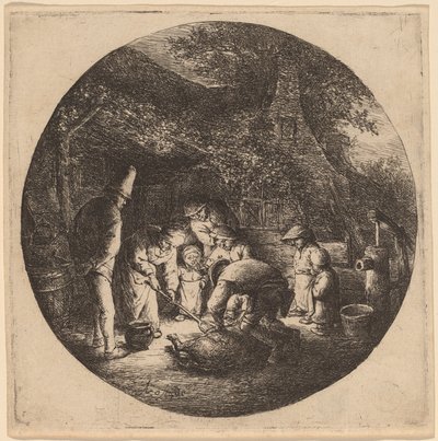 Macellai di maiali da Adriaen van Ostade