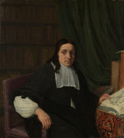 Ritratto di un collezionista, forse Constantijn Sennepart (1625-1703) da Adriaen van Ostade