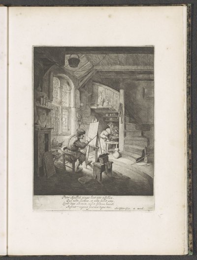 Pittore nel suo atelier da Adriaen van Ostade