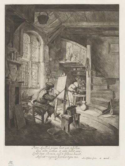 Pittore nel suo atelier da Adriaen van Ostade