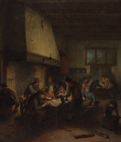 Scena di taverna, inizio 1660s da Adriaen van Ostade