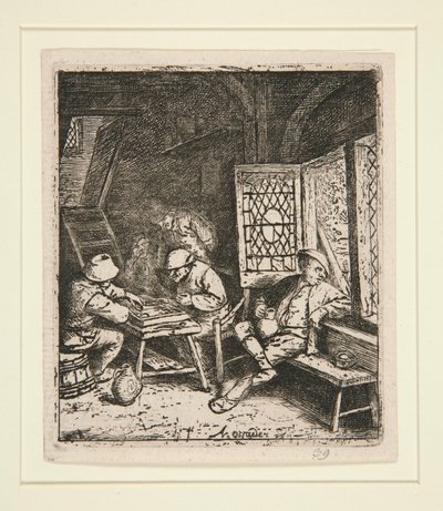 I giocatori di backgammon da Adriaen van Ostade