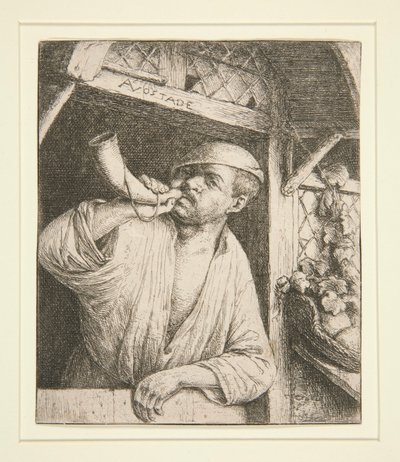 Il fornaio che suona il corno da Adriaen van Ostade