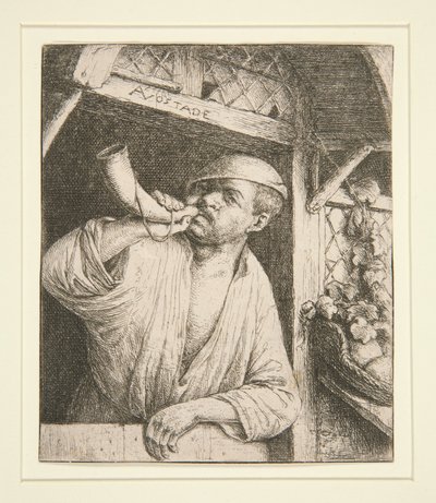 Il fornaio che suona il corno da Adriaen van Ostade