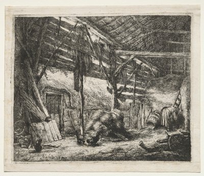 Il Fienile da Adriaen van Ostade