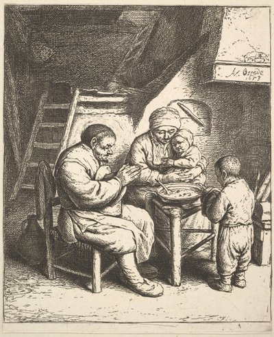 La benedizione da Adriaen van Ostade