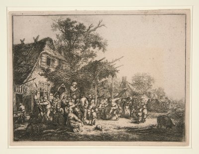 La danza sotto il pergolato da Adriaen van Ostade