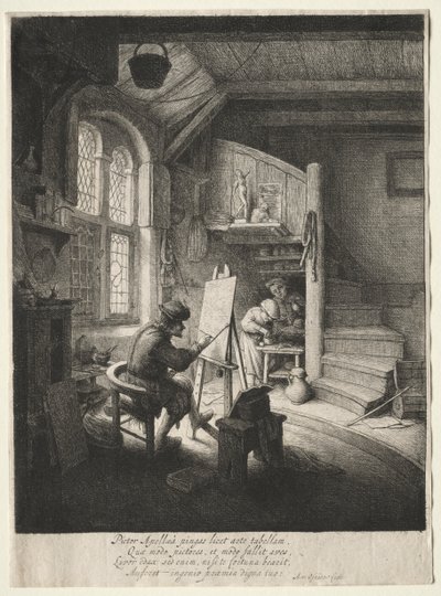Lo studio del pittore da Adriaen van Ostade