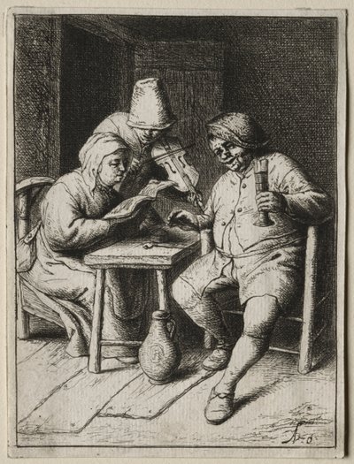 Il cantante da Adriaen van Ostade