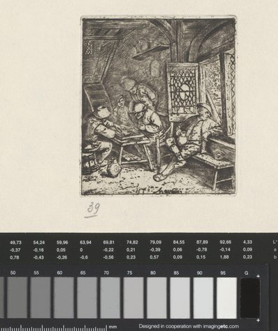 Giocatori di tric-trac in una locanda da Adriaen van Ostade